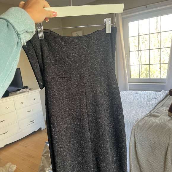 WINDSOR | Strapless Sparkle Front Bow Fitted Dress - Picture 6 of 7